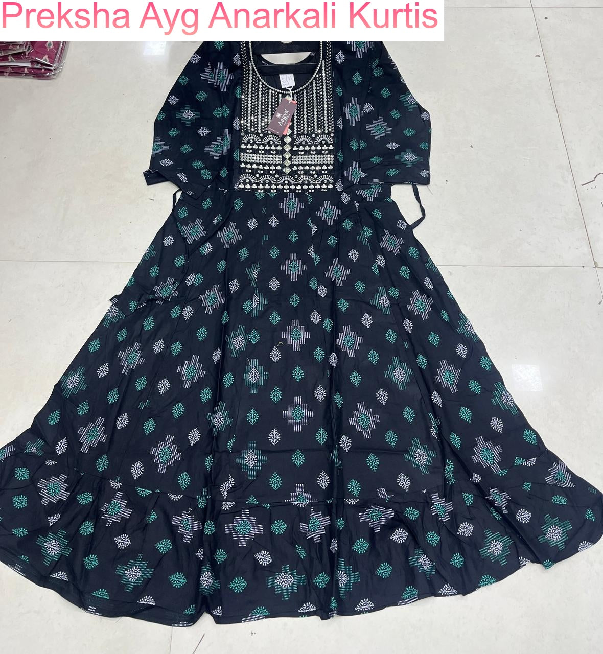 Preksha Ayg Rayon Anarkali Kurtis Manufacturer India