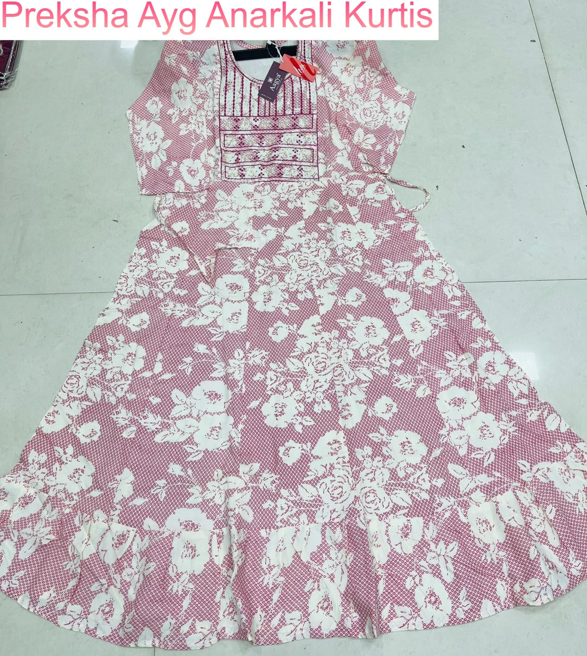 Preksha Ayg Rayon Anarkali Kurtis Manufacturer India