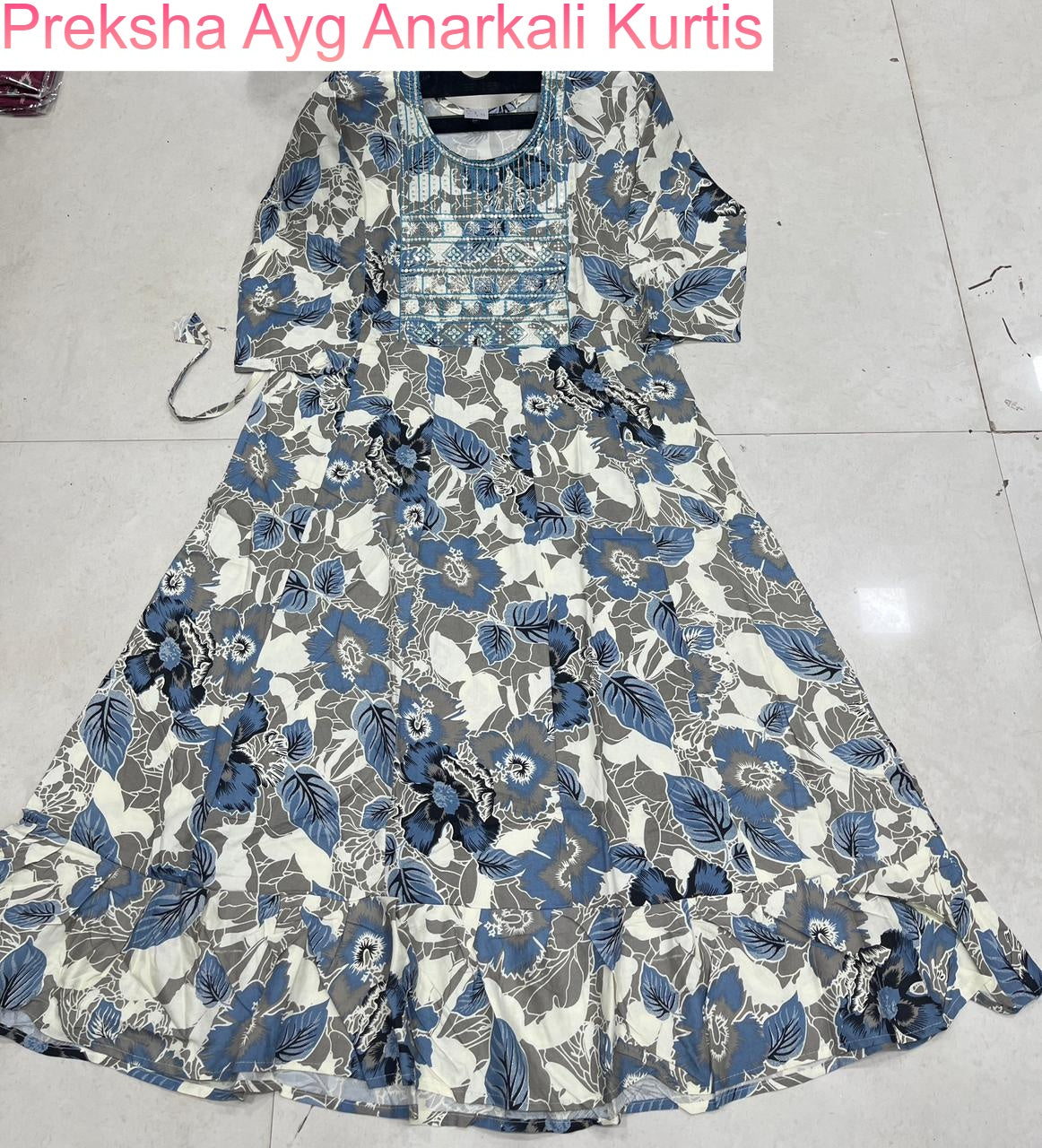 Preksha Ayg Rayon Anarkali Kurtis Manufacturer India