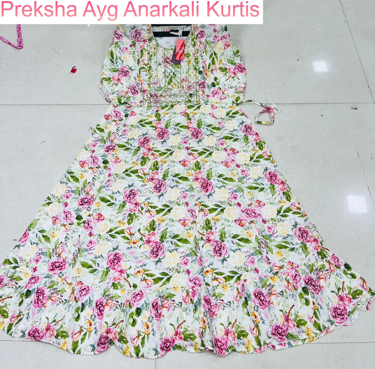 Preksha Ayg Rayon Anarkali Kurtis Manufacturer India
