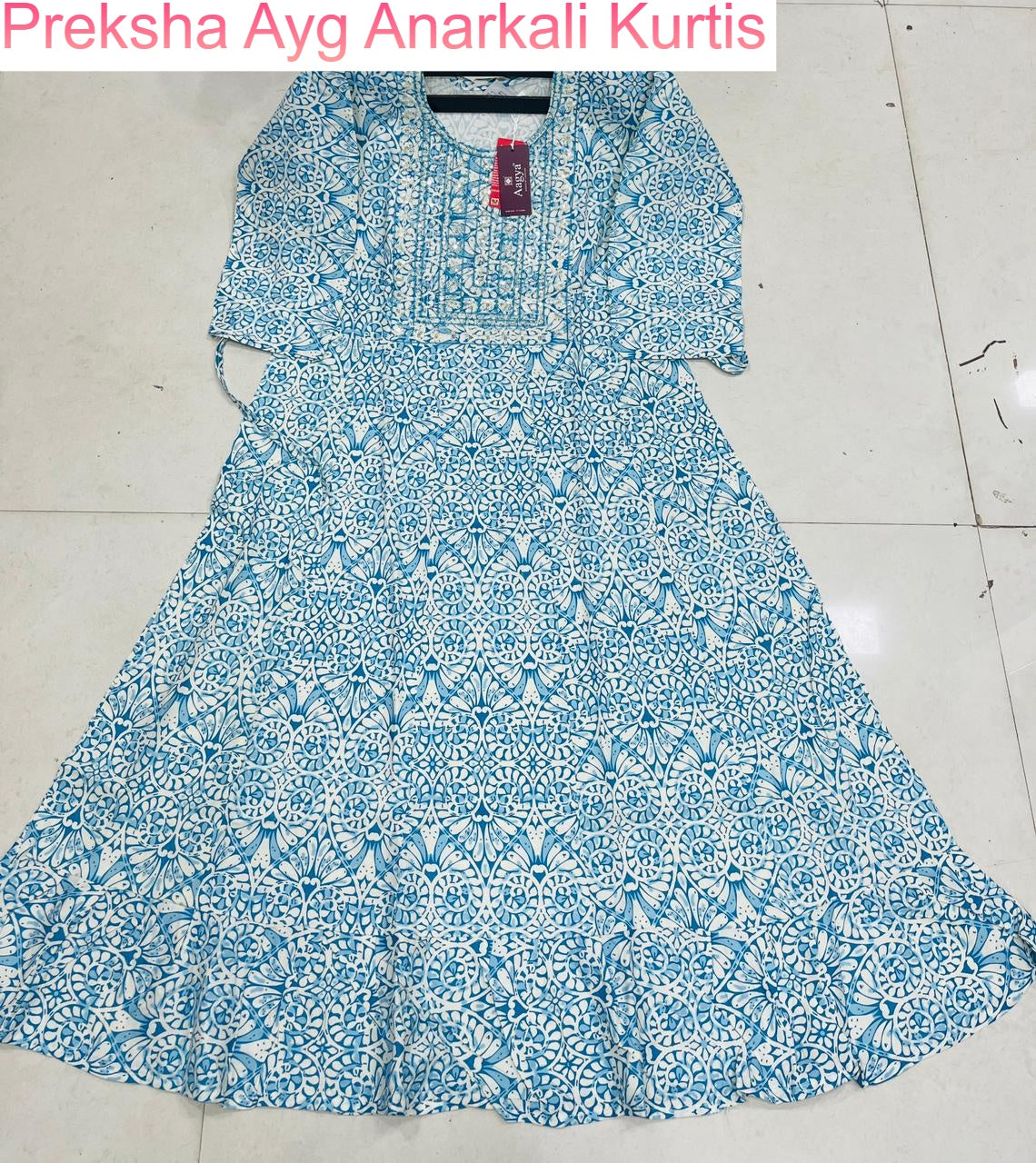 Preksha Ayg Rayon Anarkali Kurtis Manufacturer India