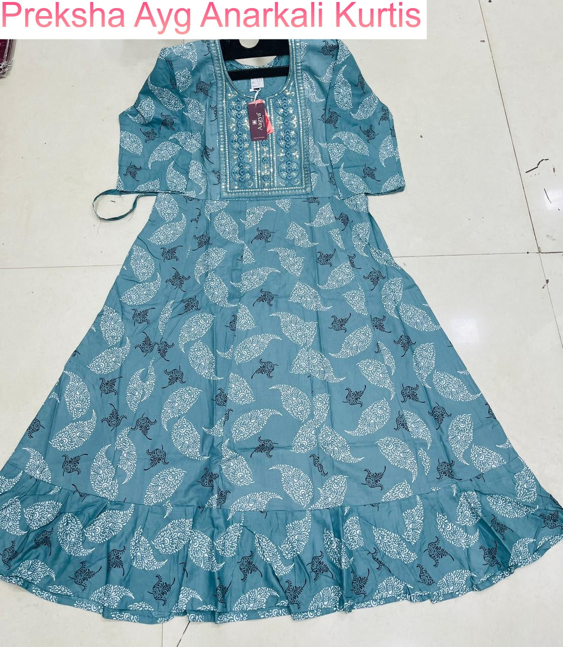 Preksha Ayg Rayon Anarkali Kurtis Manufacturer India