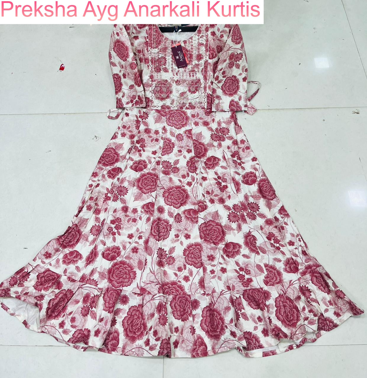 Preksha Ayg Rayon Anarkali Kurtis Manufacturer India