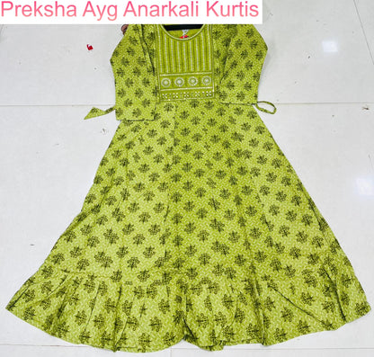 Preksha Ayg Rayon Anarkali Kurtis Manufacturer India