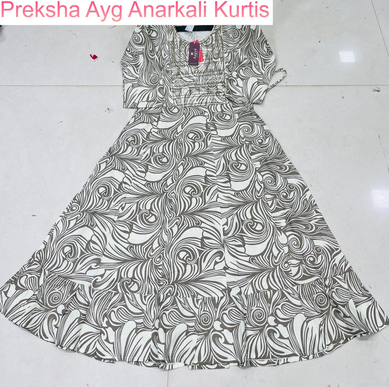 Preksha Ayg Rayon Anarkali Kurtis Manufacturer India