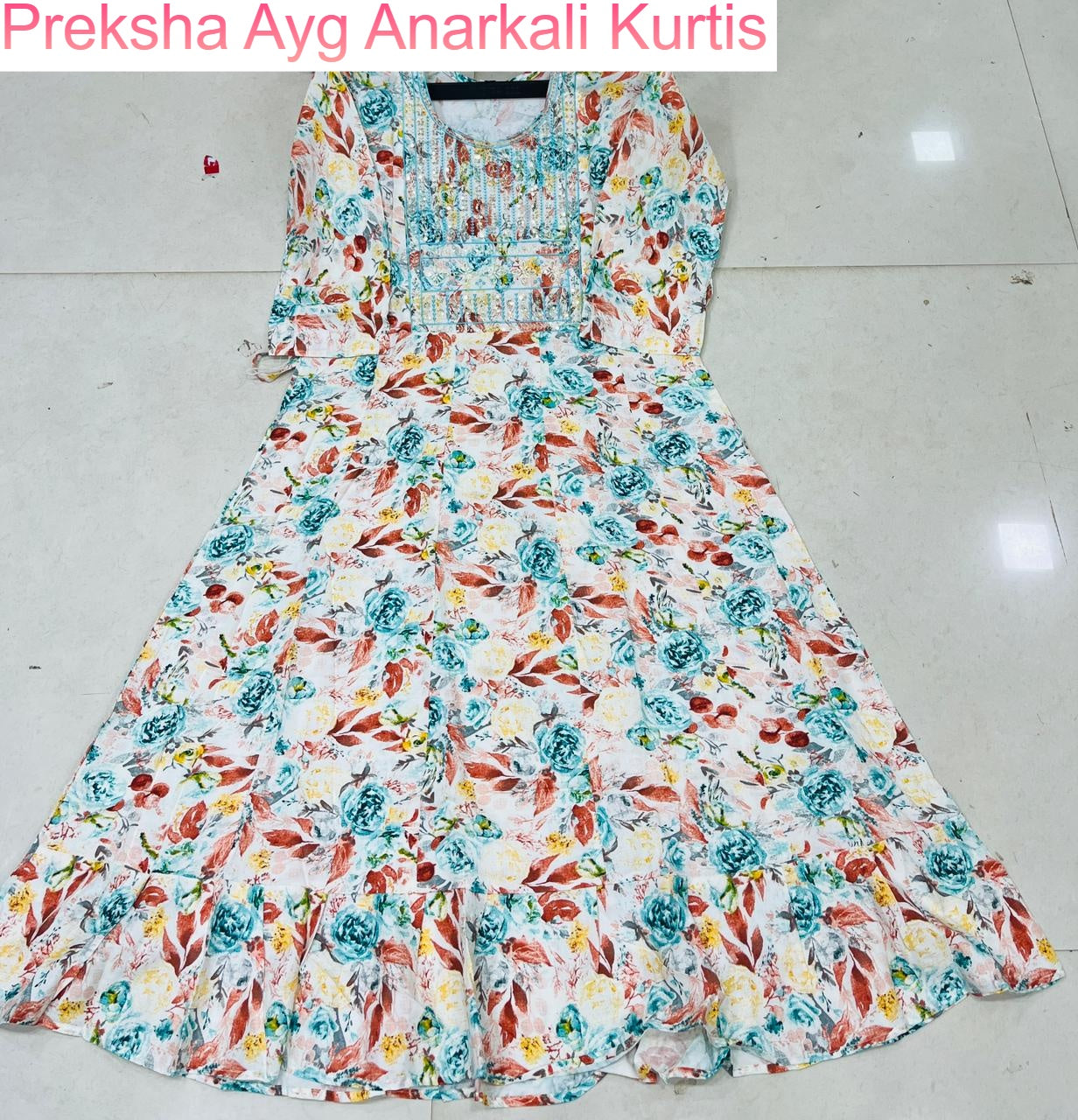 Preksha Ayg Rayon Anarkali Kurtis Manufacturer India