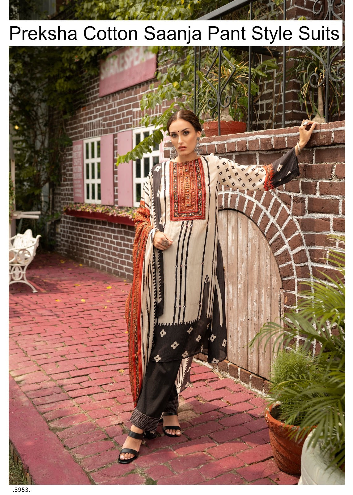 Preksha Cotton Saanja Pant Style Suits Wholesaler