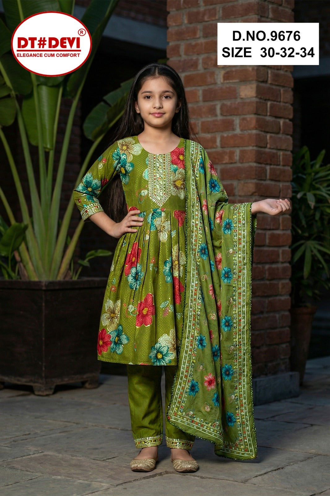 Preksha Dn 9676 Dt Devi Berlin Girls Readymade Pant Suits Supplier India