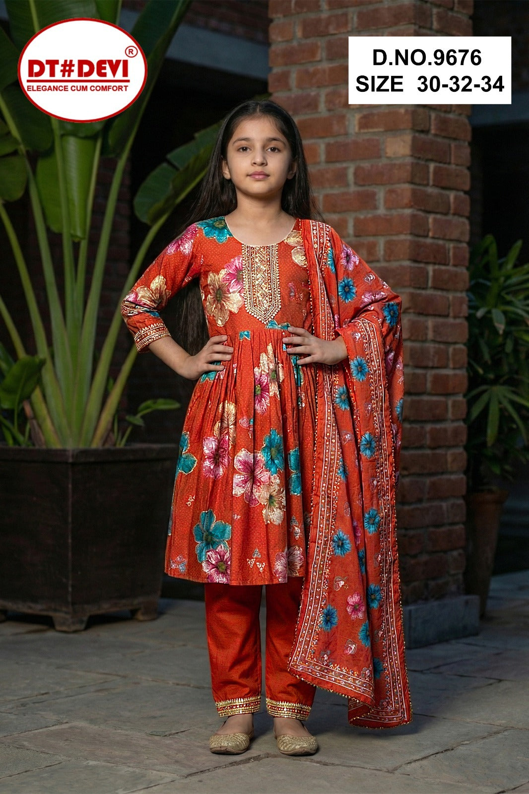 Preksha Dn 9676 Dt Devi Berlin Girls Readymade Pant Suits Supplier India