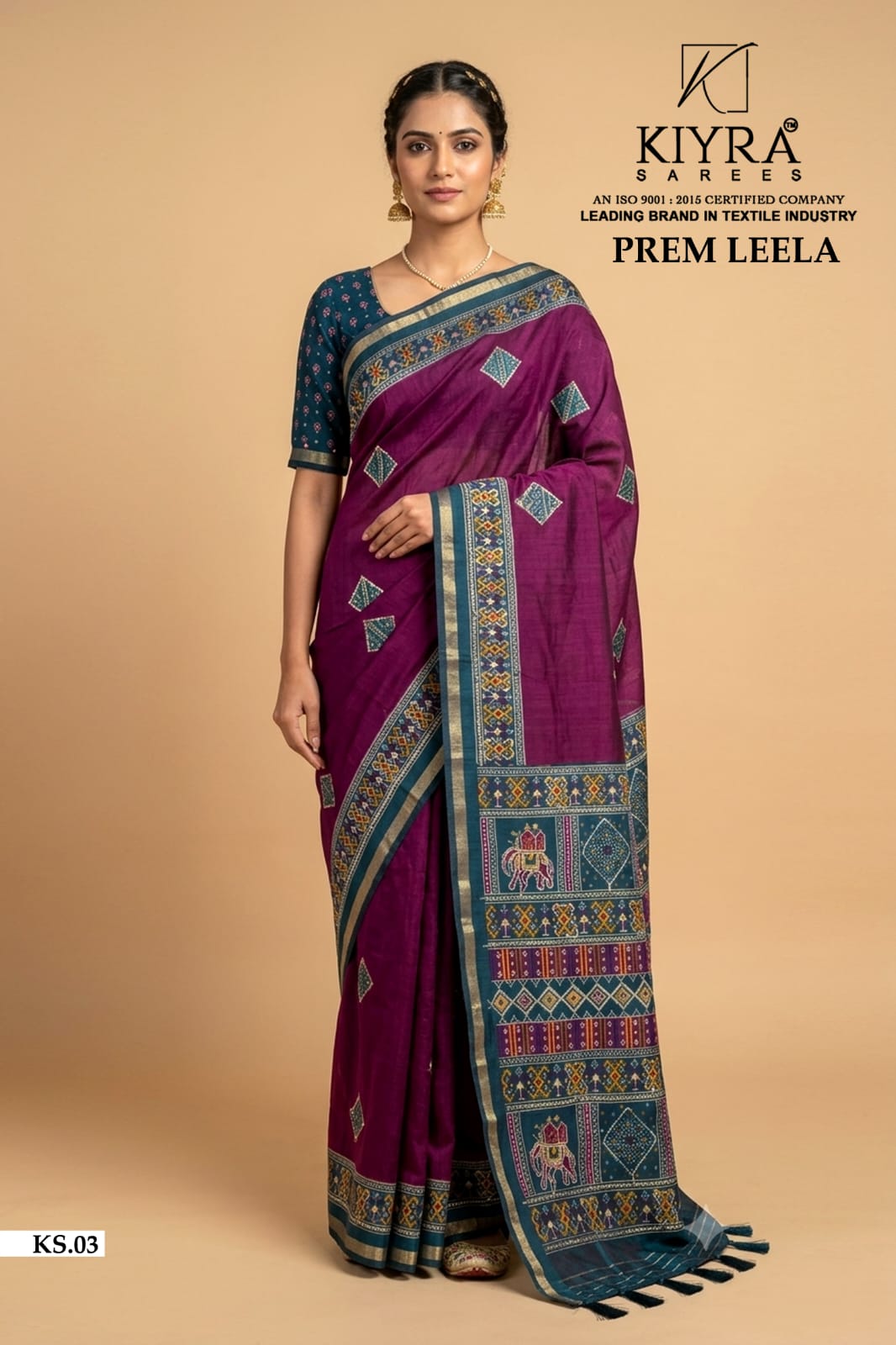 Prem Leela Kiyra Chanderi Silk Sarees Wholesaler Ahmedabad
