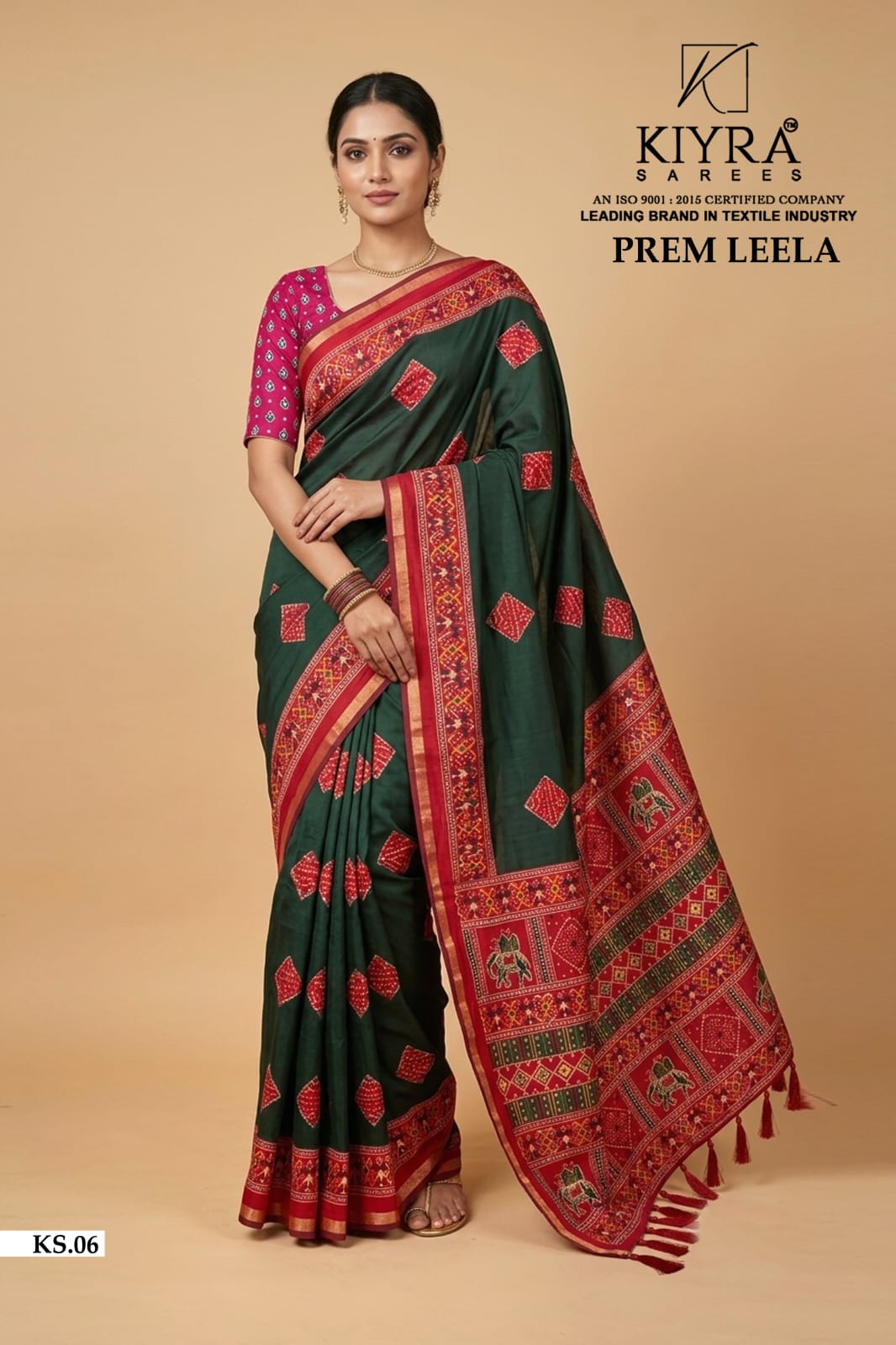 Prem Leela Kiyra Chanderi Silk Sarees Wholesaler Ahmedabad