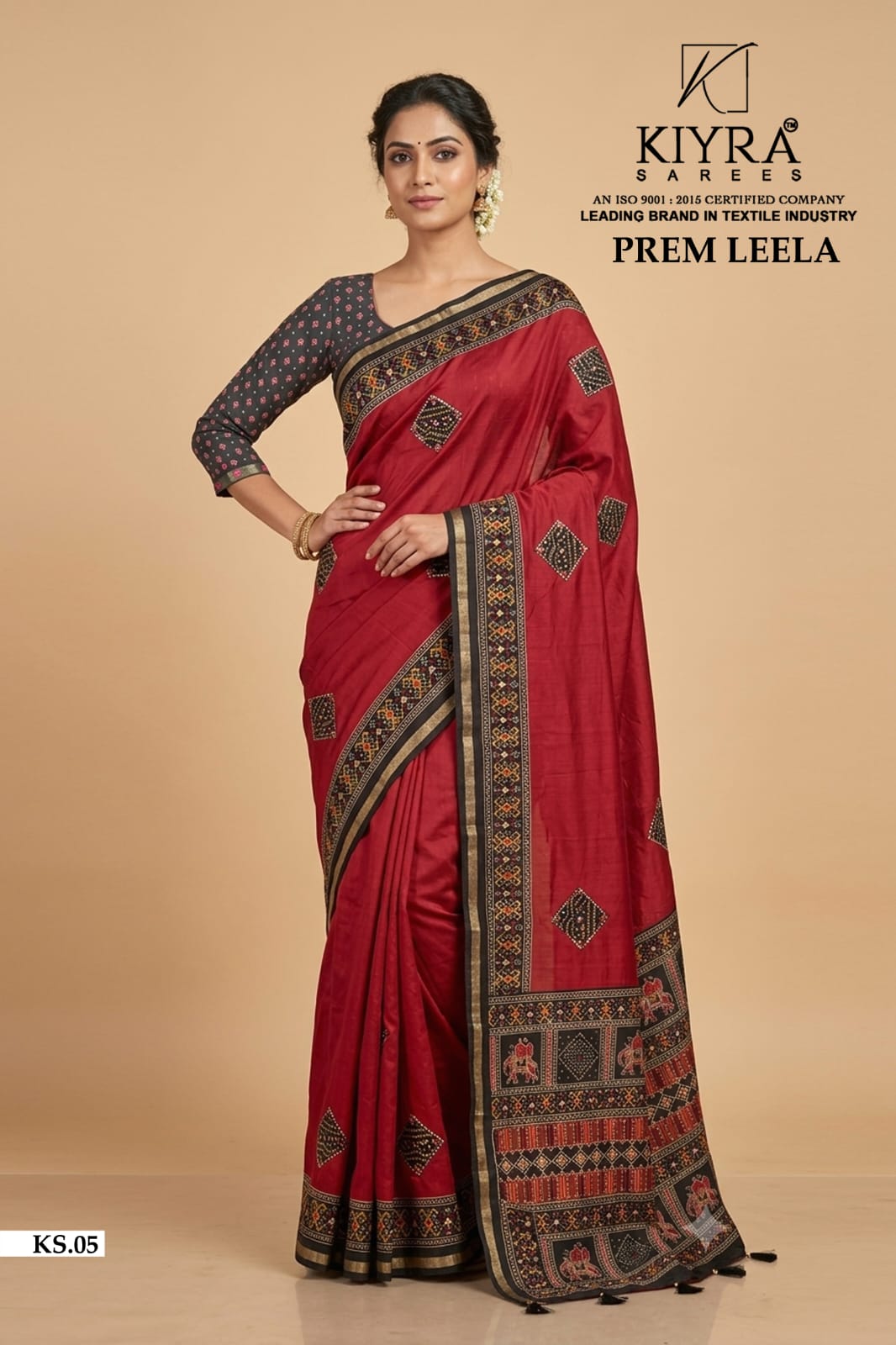 Prem Leela Kiyra Chanderi Silk Sarees Wholesaler Ahmedabad