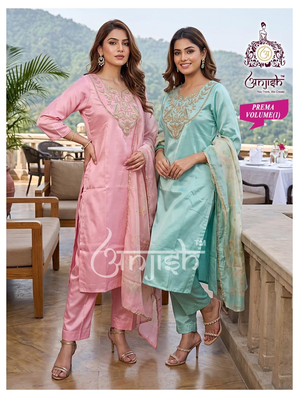 Prema Anjish Roman Readymade Pant Style Suits Wholesale