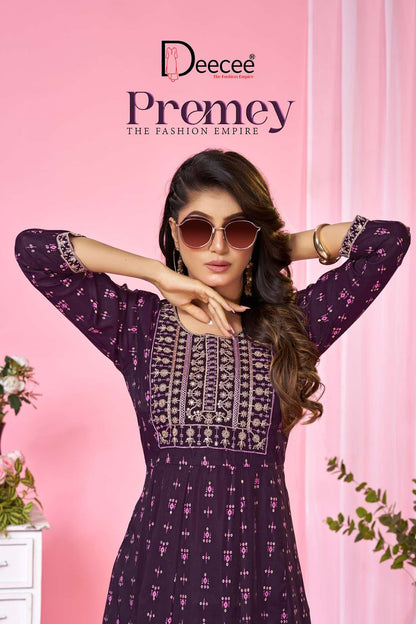 Premey Deecee Roman Anarkali Kurtis Manufacturer India
