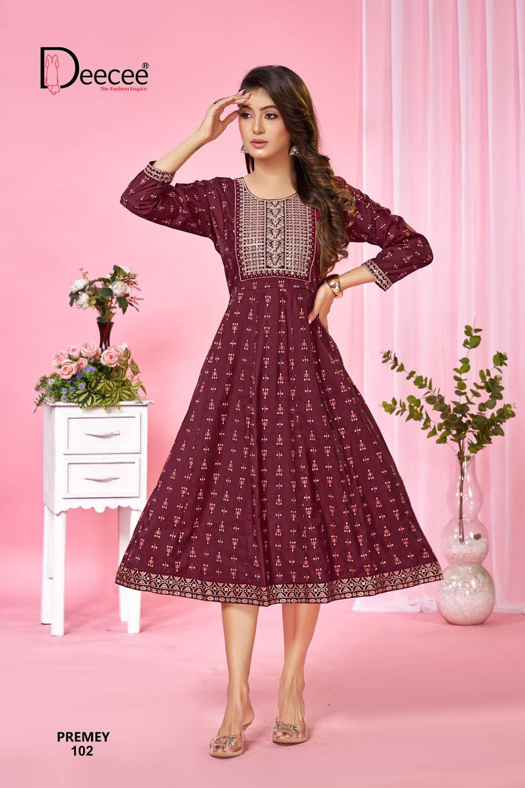 Premey Deecee Roman Anarkali Kurtis Manufacturer India