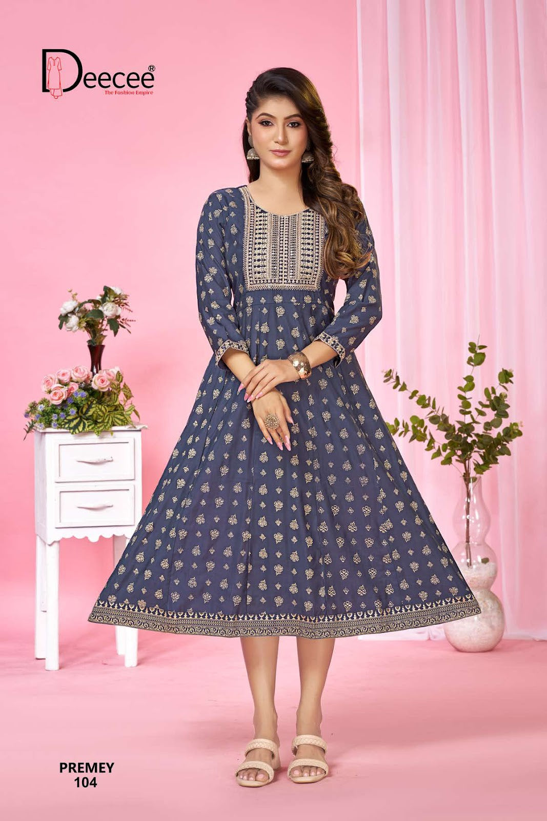 Premey Deecee Roman Anarkali Kurtis Manufacturer India