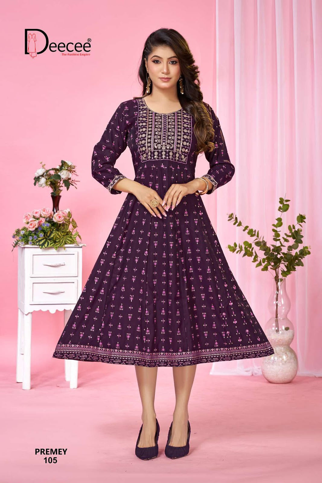 Premey Deecee Roman Anarkali Kurtis Manufacturer India