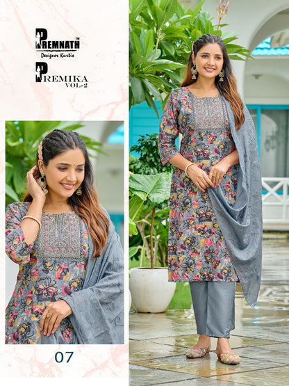 Premika Vol 2 Premnath Modal Chanderi Readymade Pant Style Suits Wholesale Rate