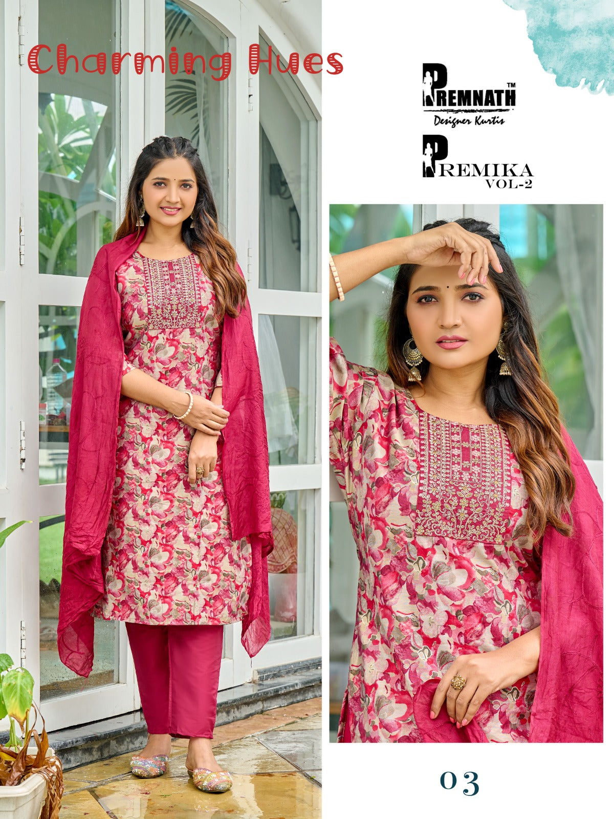 Premika Vol 2 Premnath Modal Chanderi Readymade Pant Style Suits Wholesale Rate