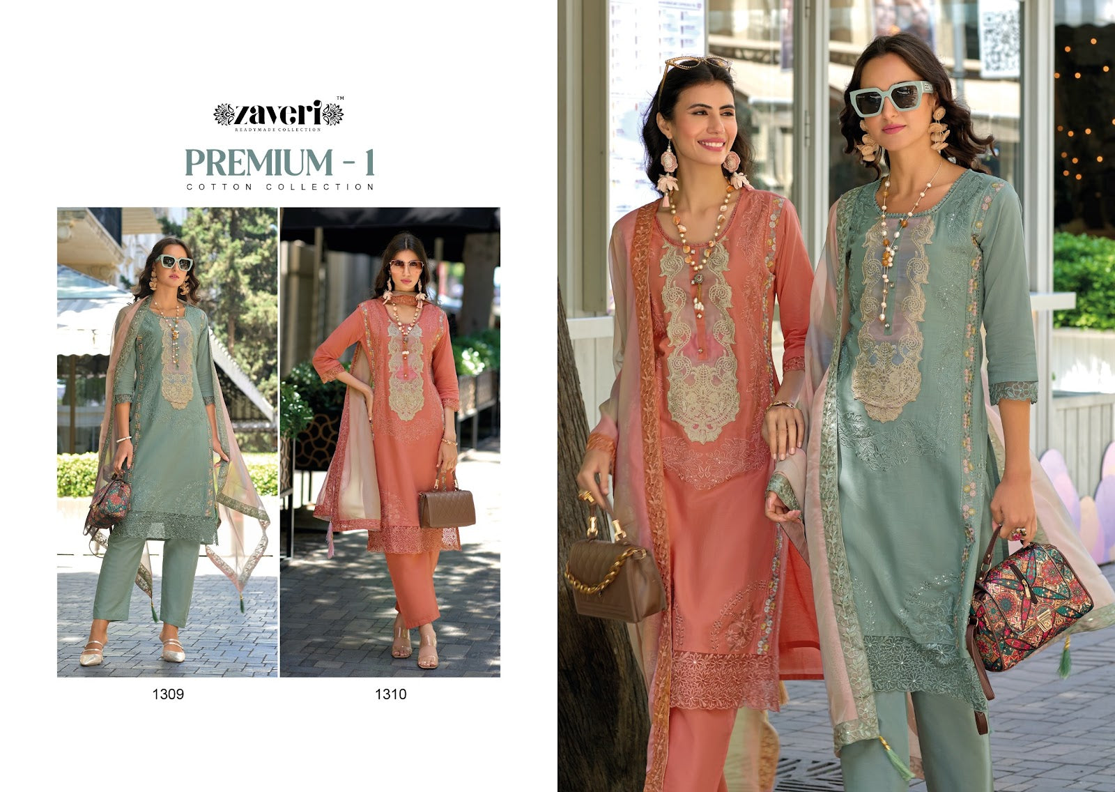 Premium 1 Zaveri Cotton Pakistani Readymade Suits Manufacturer
