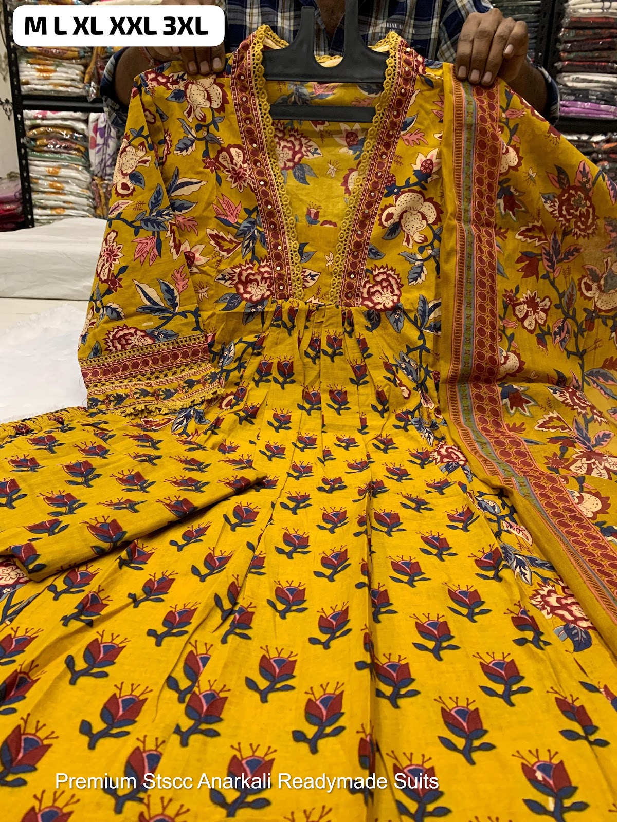 Premium Stscc Premium Cotton Readymade Anarkali Suits Manufacturer Gujarat