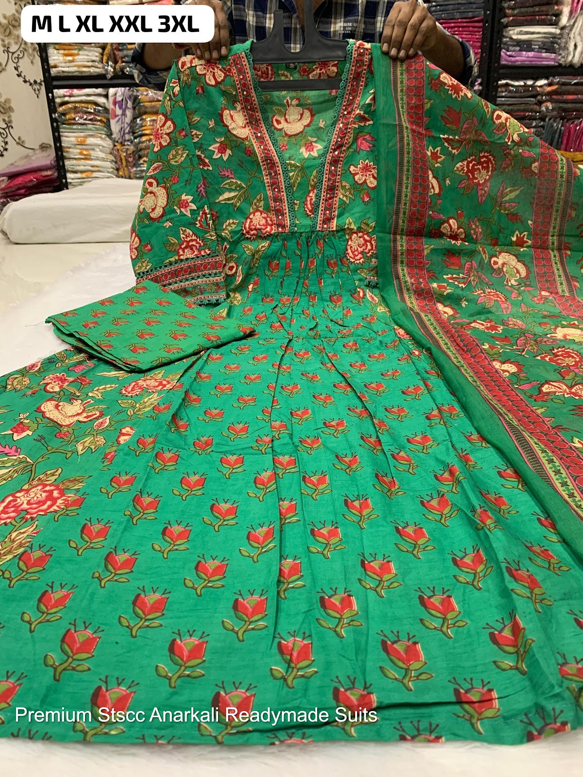 Premium Stscc Premium Cotton Readymade Anarkali Suits Manufacturer Gujarat