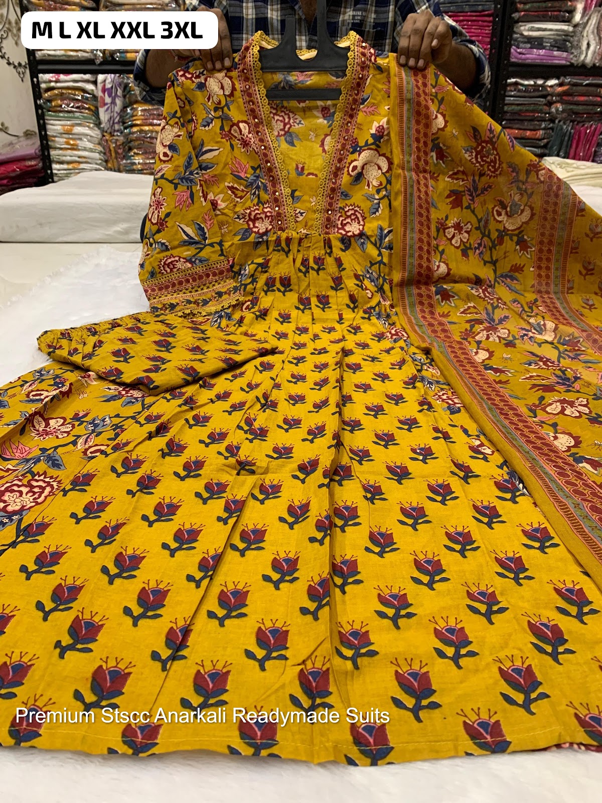 Premium Stscc Premium Cotton Readymade Anarkali Suits Manufacturer Gujarat