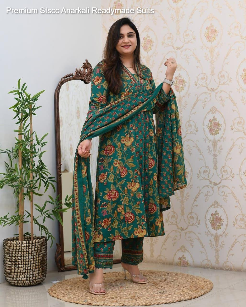 Premium Stscc Premium Cotton Readymade Anarkali Suits Manufacturer Gujarat