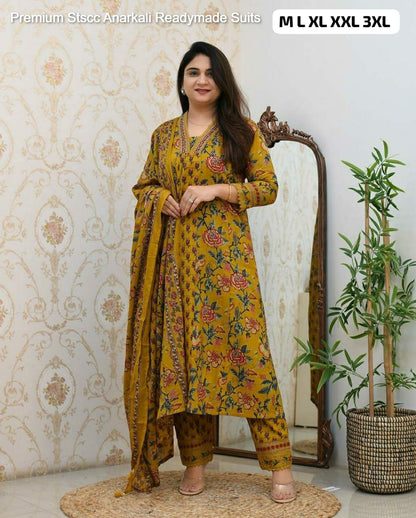 Premium Stscc Premium Cotton Readymade Anarkali Suits Manufacturer Gujarat
