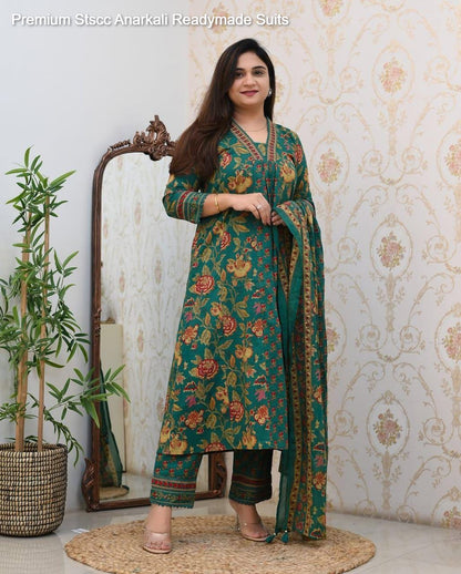 Premium Stscc Premium Cotton Readymade Anarkali Suits Manufacturer Gujarat