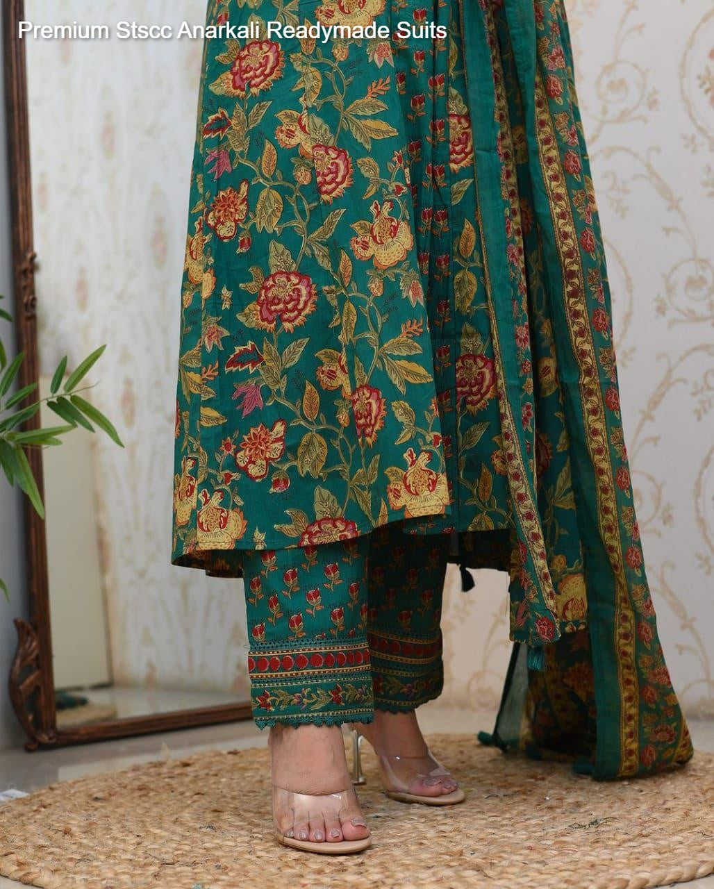 Premium Stscc Premium Cotton Readymade Anarkali Suits Manufacturer Gujarat