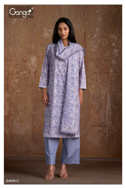 Prerana 4695 Ganga Cotton Pant Style Suits Supplier Gujarat