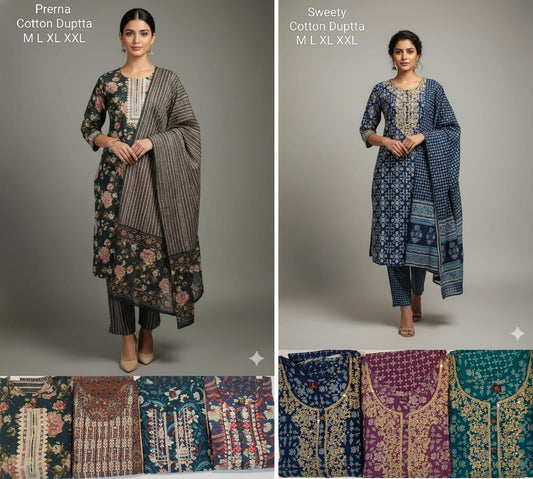 Prerana Sweety Manjho Cotton Readymade Pant Style Suits Wholesale