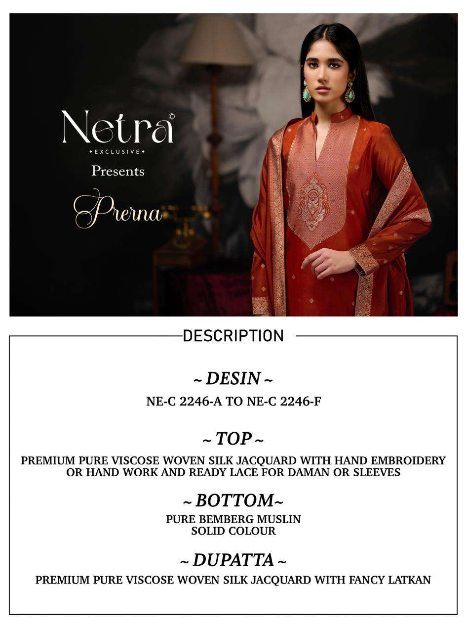 Prerna Netra Woven Silk Pant Style Suits Supplier Ahmedabad