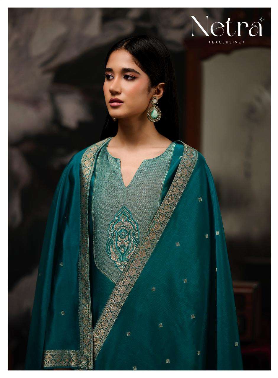 Prerna Netra Woven Silk Pant Style Suits Supplier Ahmedabad