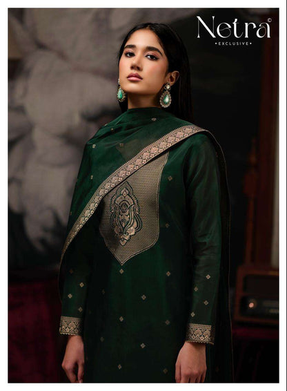 Prerna Netra Woven Silk Pant Style Suits Supplier Ahmedabad