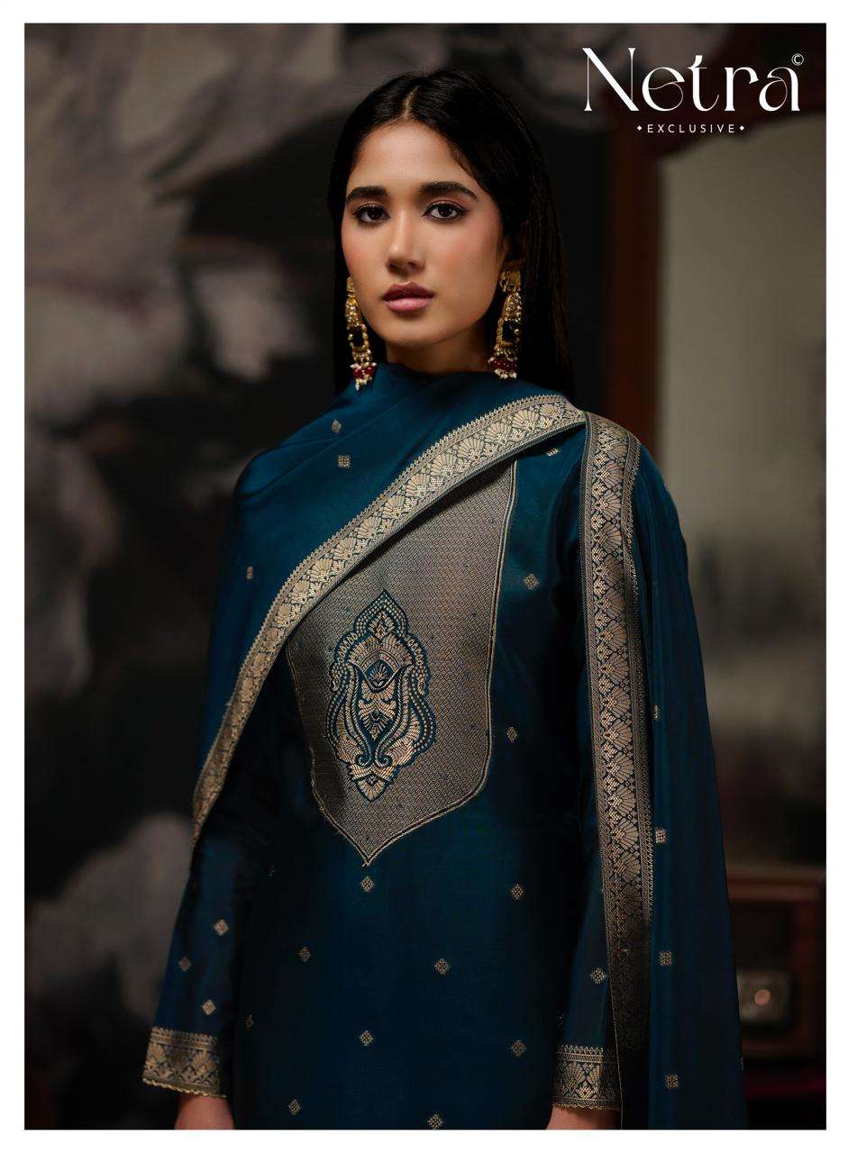 Prerna Netra Woven Silk Pant Style Suits Supplier Ahmedabad