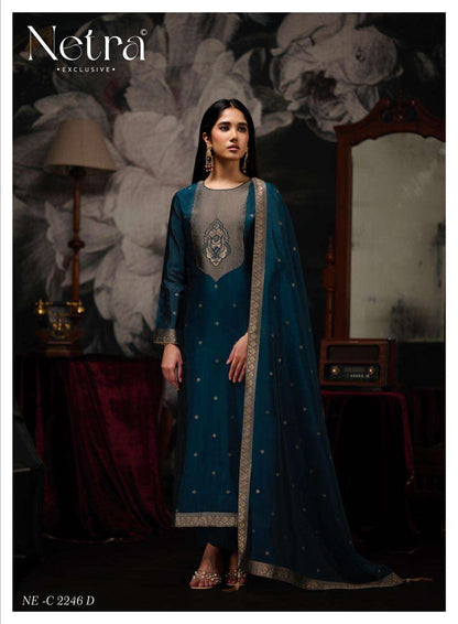 Prerna Netra Woven Silk Pant Style Suits Supplier Ahmedabad