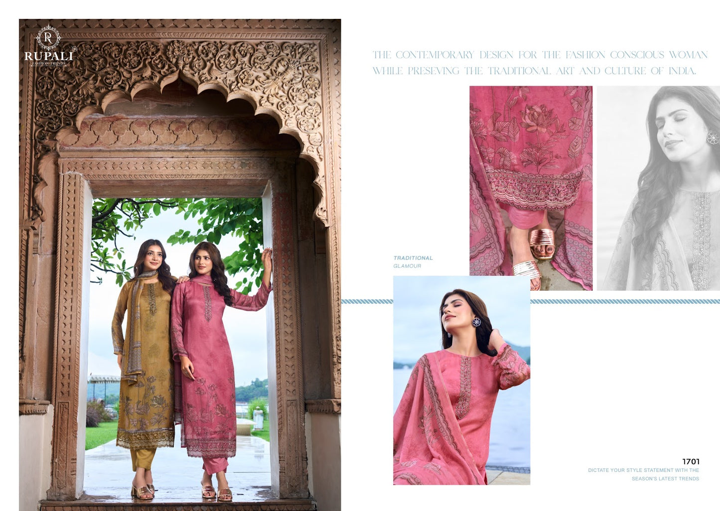 Prerna Rupali Pure Viscose Pant Style Suits Manufacturer India