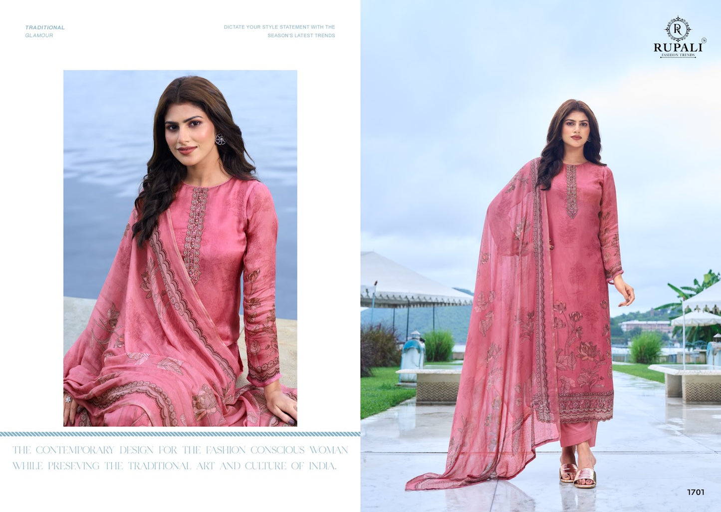 Prerna Rupali Pure Viscose Pant Style Suits Manufacturer India