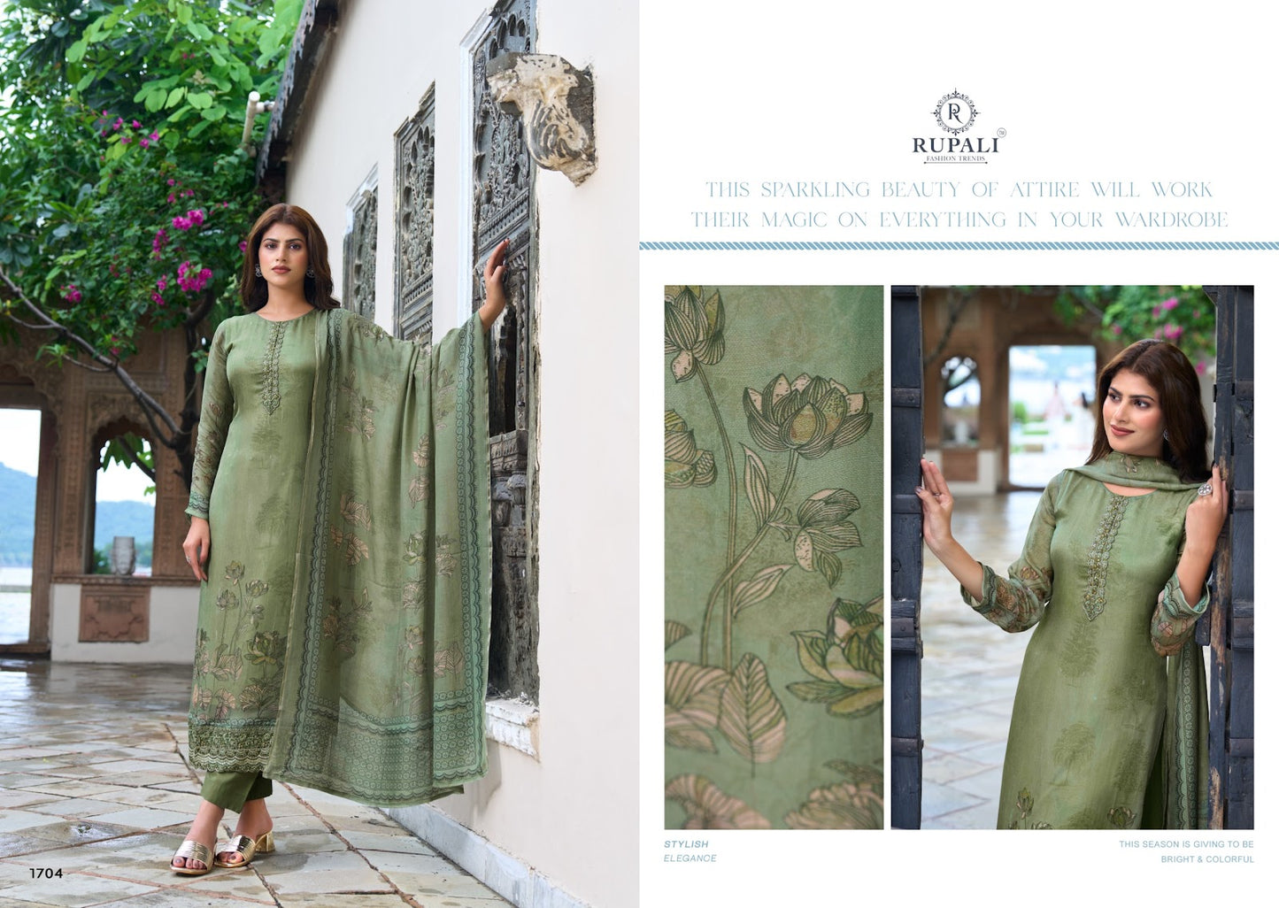 Prerna Rupali Pure Viscose Pant Style Suits Manufacturer India