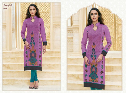Prerna Vol 1 Pranjul Cotton Straight Cut Kurtis Exporter Gujarat