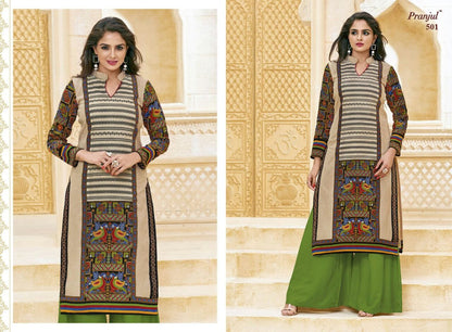 Prerna Vol 1 Pranjul Cotton Straight Cut Kurtis Exporter Gujarat