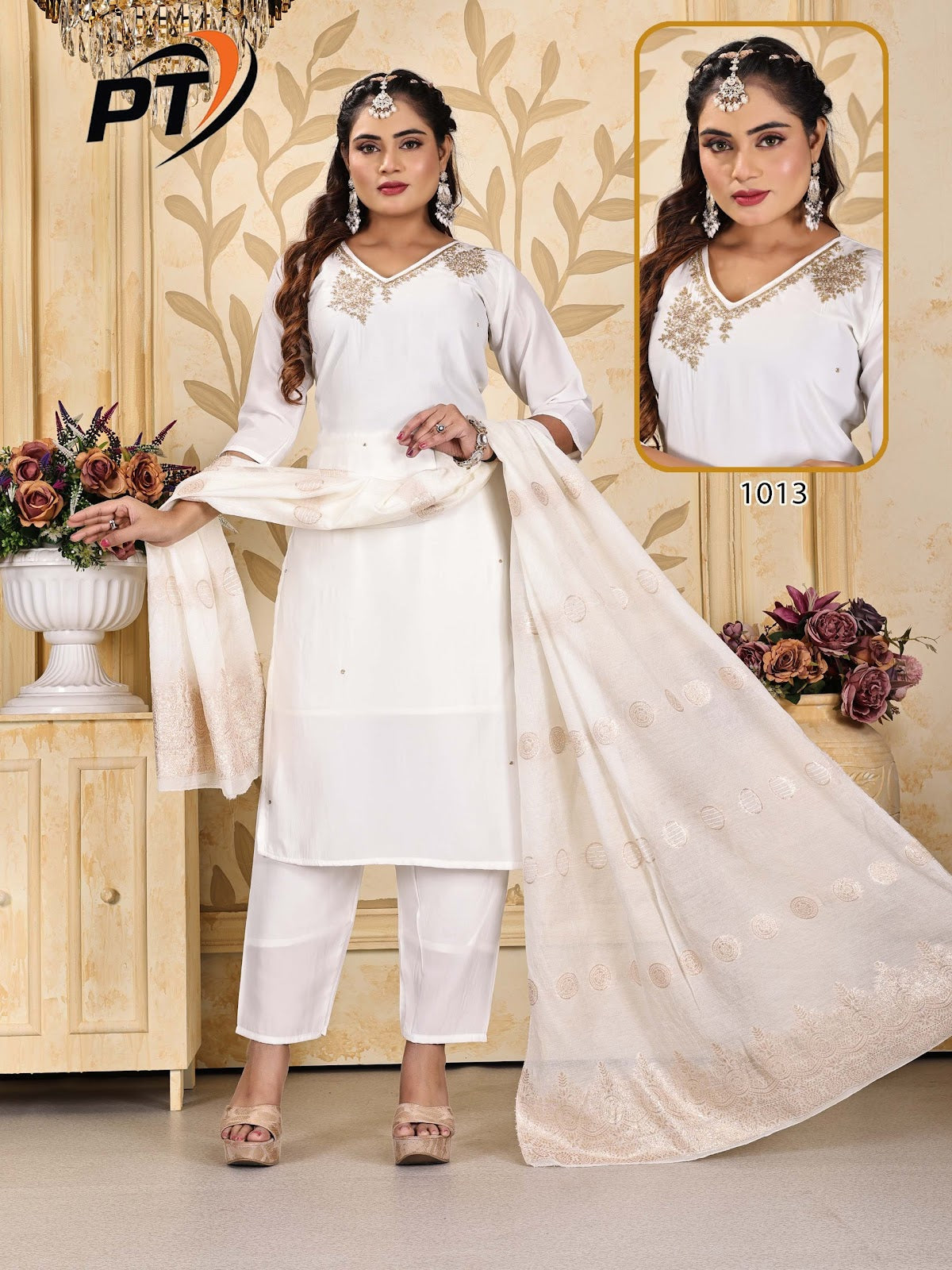 Prerana Vol 1 Pt Rangila Silk Readymade Pant Style Suits Wholesale Rate