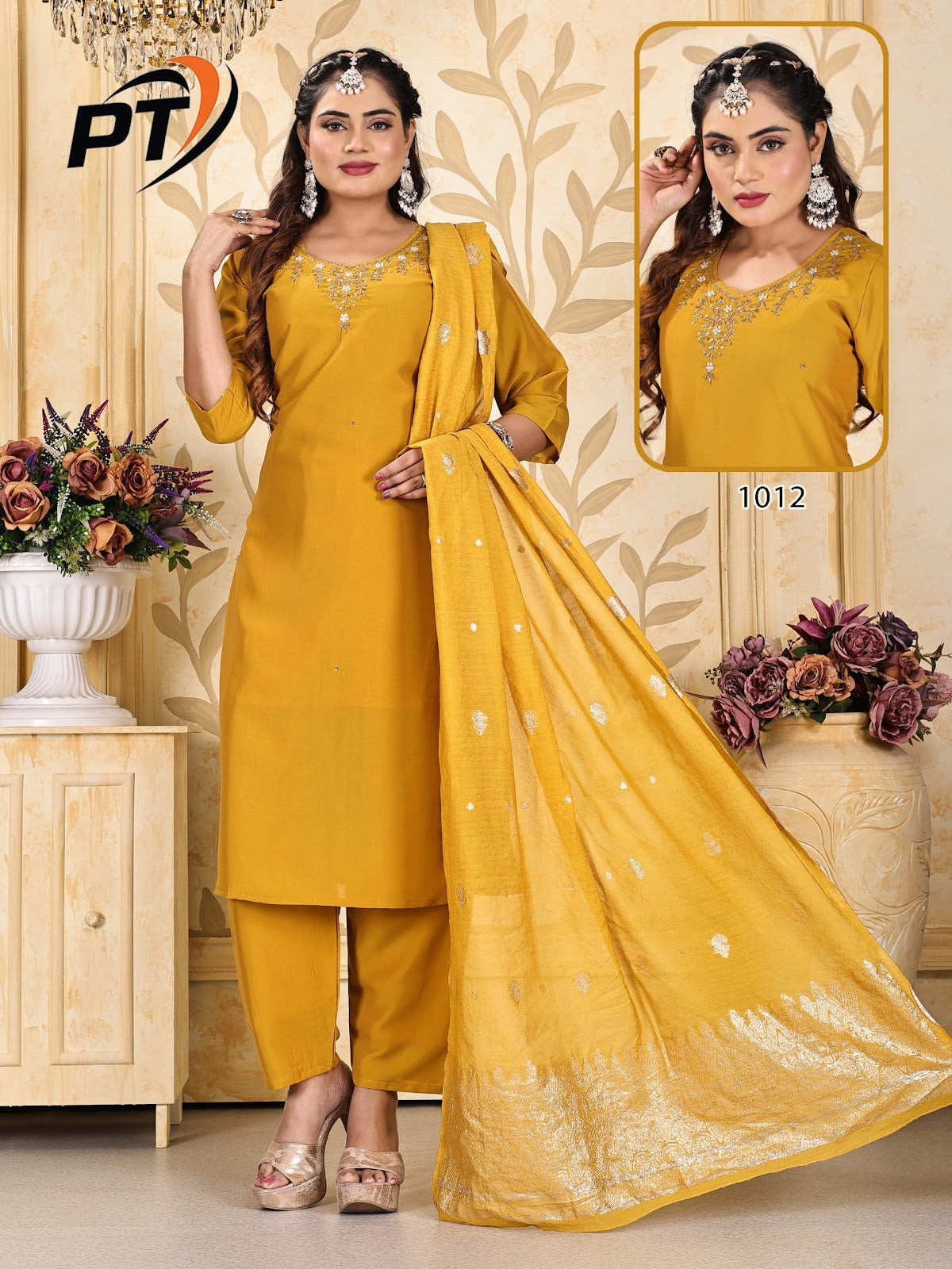 Prerana Vol 1 Pt Rangila Silk Readymade Pant Style Suits Wholesale Rate