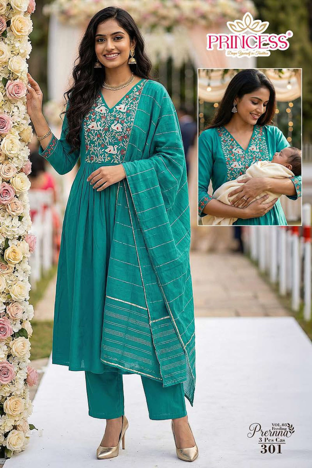 Prernna Vol 3 Princess Creation Roman Feeding Readymade Suit Manufacturer