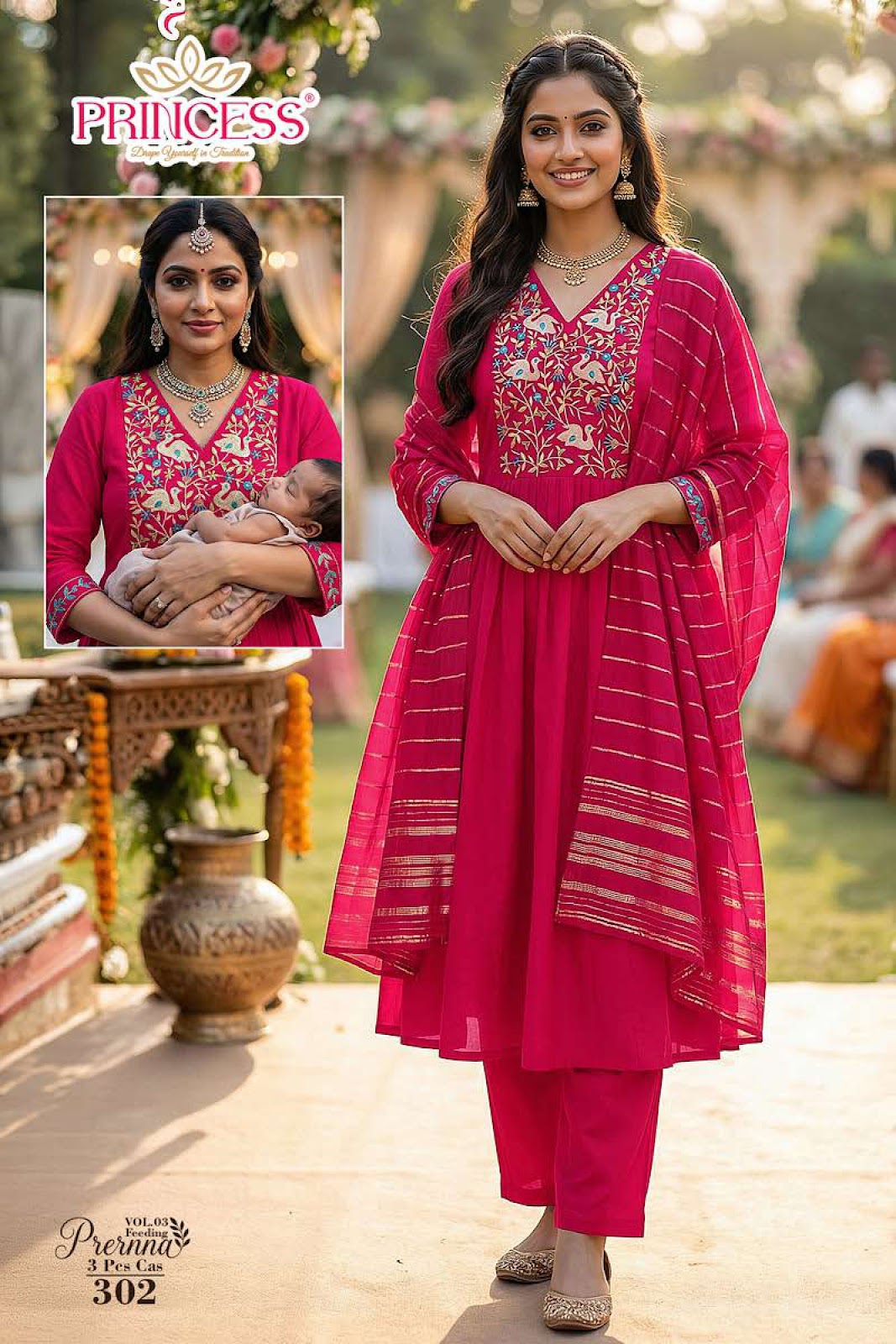Prernna Vol 3 Princess Creation Roman Feeding Readymade Suit Manufacturer
