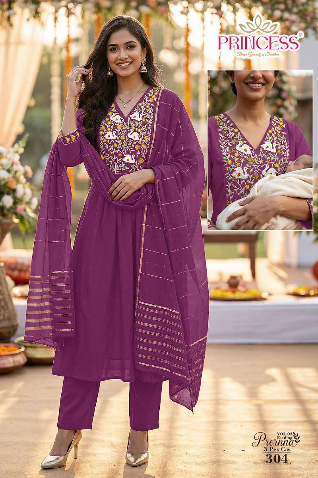Prernna Vol 3 Princess Creation Roman Feeding Readymade Suit Manufacturer