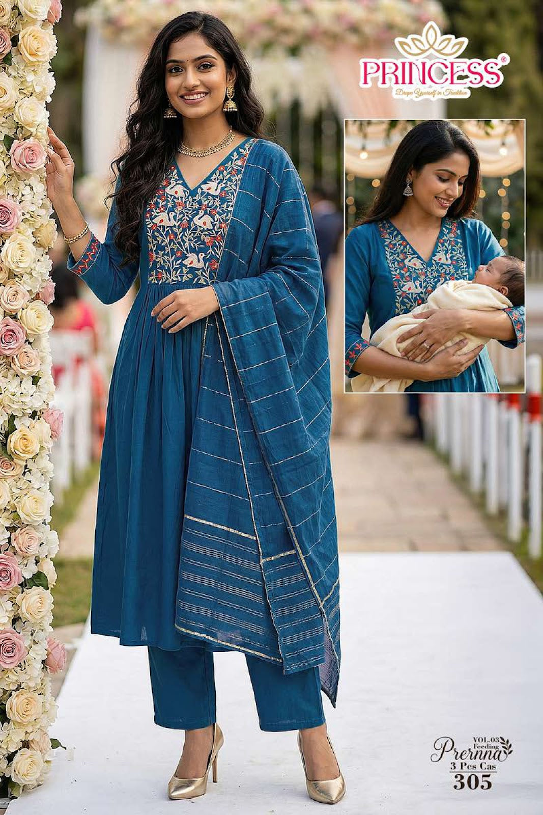 Prernna Vol 3 Princess Creation Roman Feeding Readymade Suit Manufacturer