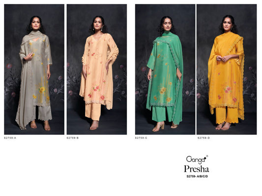 Presha S2759 Ganga Salwar Suits Manufacturer Ahmedabad